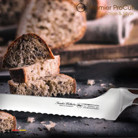 Gunter Wilhelm Thunder Offset Bread Knife, 10 Inch | Dark Brown ABS Handle SKU: 30-318-1510