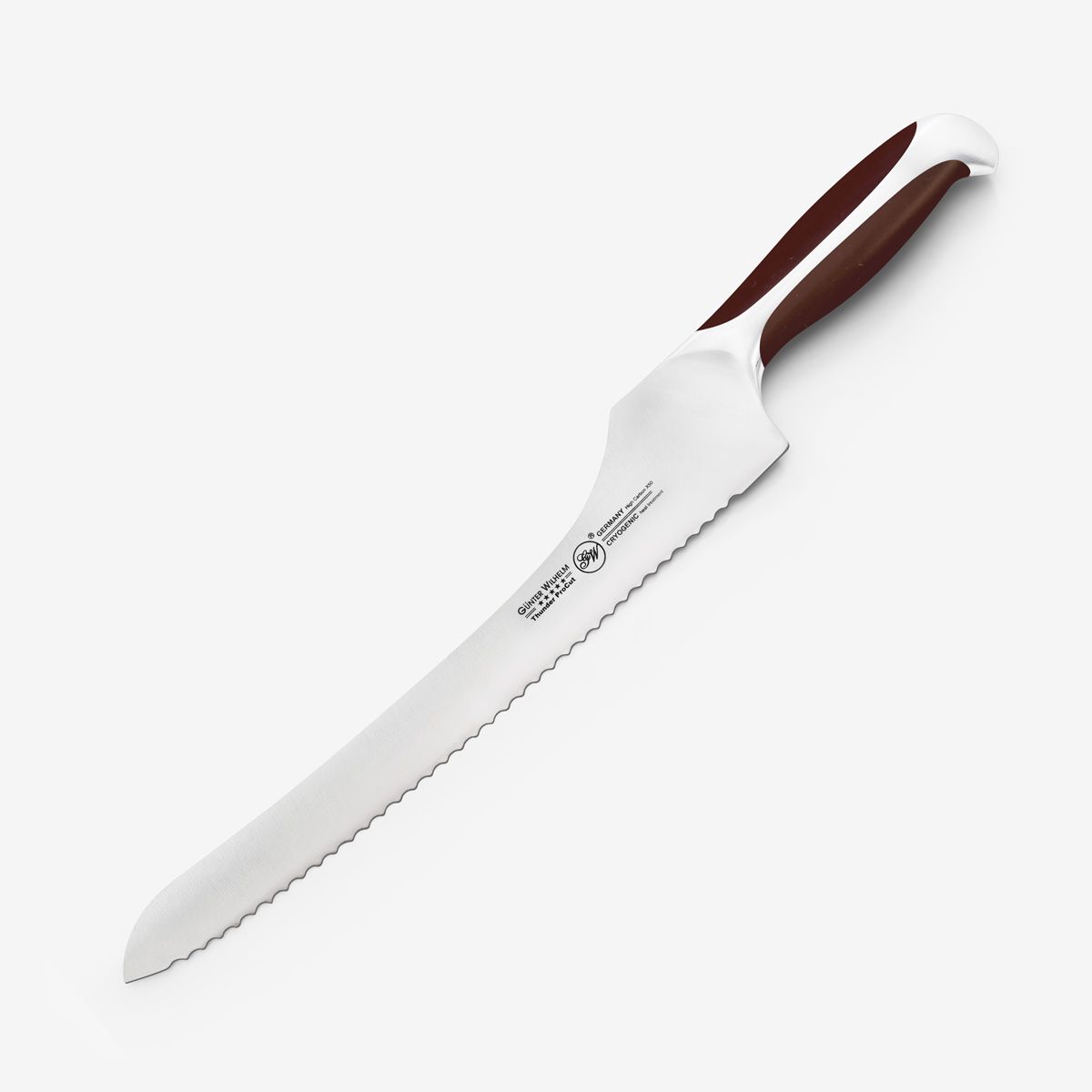 Gunter Wilhelm Thunder Offset Bread Knife, 10 Inch | Brownish ABS Handle SKU: 51-518-1510