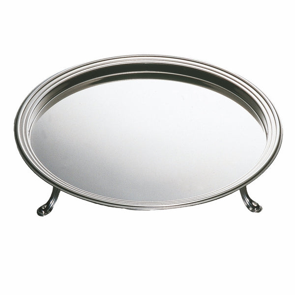 Footed Round Tray;  D: 15-3/4"