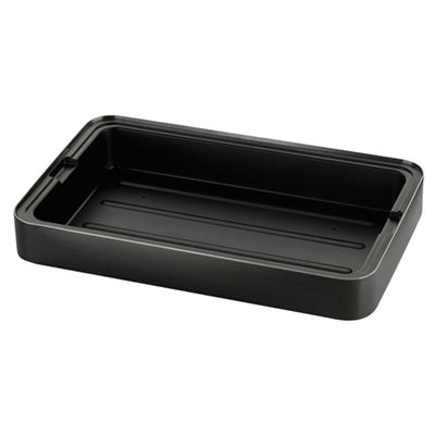 Metallic black refrigerated set + plastic tray 22" 1/4 x 14" 3/16 x 3" 3/4