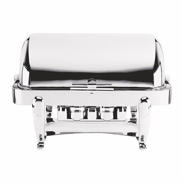 Rectangular Chafing Dish With 180 Degree Revolving Cover;  H: 17", 26" X 17-3/4" Gal 1-3/4"
