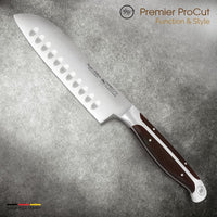 Gunter Wilhelm Thunder Santoku Knife, 5 Inch | Dark Brown ABS Handle SKU: 30-317-0405