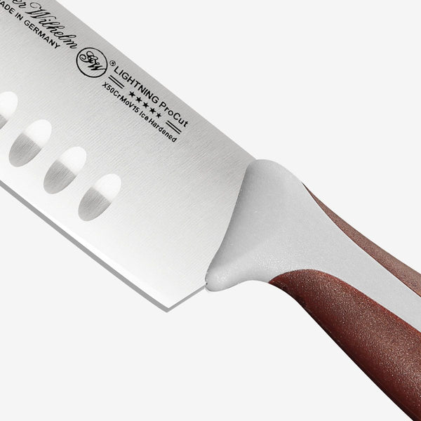 Gunter Wilhelm Thunder Nakiri Vegetable Cleaver/Knife, 7.5 Inch | Brown and Grey ABS Handle SKU: 10-110-0475