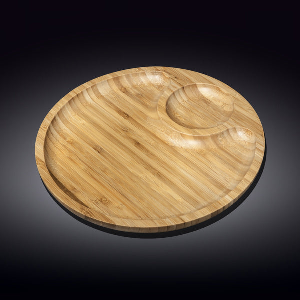 Wilmax Natural Bamboo 2 Section Platter 10" | 25 Cm SKU: WL-771043/A