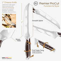Gunter Wilhelm Thunder Cheese Knife, 7 Inch | Dark Brown ABS Handle SKU: 30-324-0807