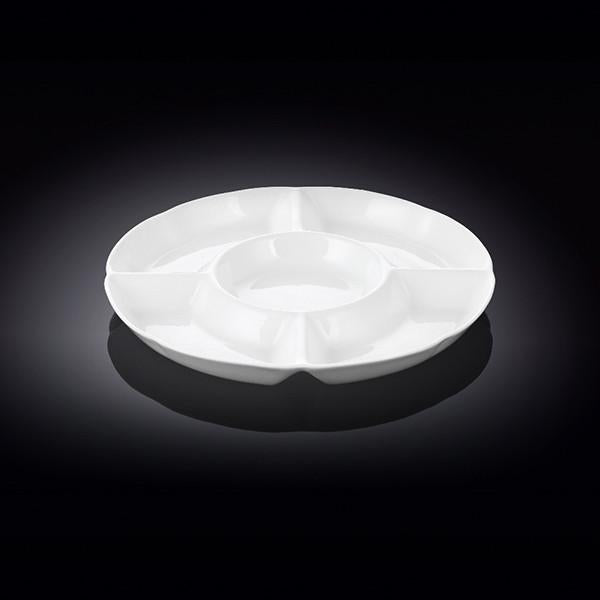Wilmax Fine Porcelain Divided Round Dish 10" | 25.5 Cm SKU: WL-992019/A