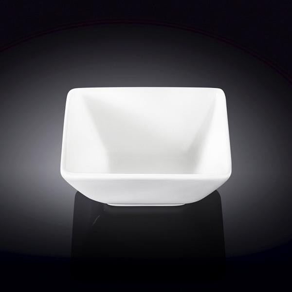 Wilmax Fine Porcelain Square Dish 4" X 3.75" X 2" | 10 X 9.5 X 5 Cm 5 Fl Oz| 150 Ml SKU: WL-992610/A