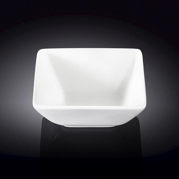 Wilmax Fine Porcelain Square Dish 4.75" X 4.5" X 2.5" | 12 X 11 X 6 Cm 11 Fl Oz |330 Ml SKU: WL-992611/A