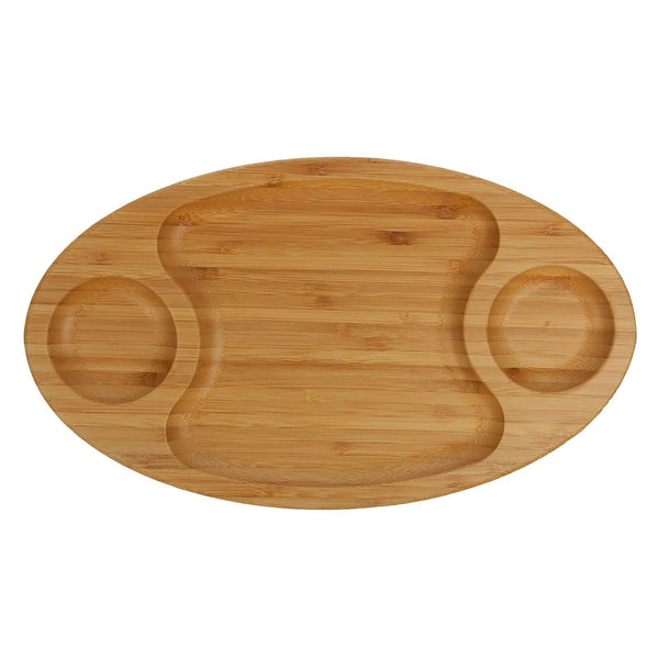 Wilmax Natural Bamboo 3 Section Platter 14" X 8" | 35.5 Cm X 20.5 Cm SKU: WL-771039/A