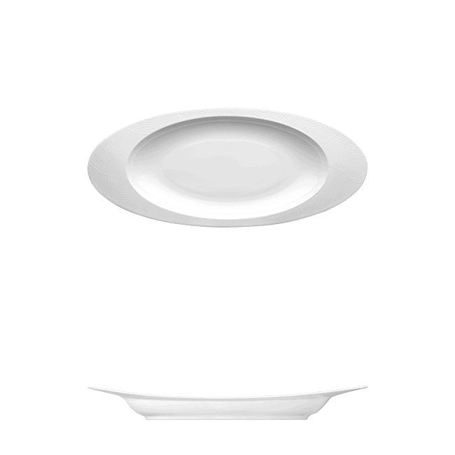 Oval Platter | Catalog Number: 046 0038 | Dimensions: 18 3/4 x 8 1/4 in (48 x 21 cm)