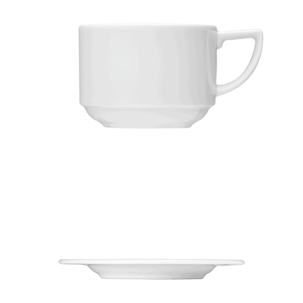 AD Cup || Saucer Catalog Number: 051 0201 | Dimensions: 4 fl oz (120 ml) || Catalog Number: 051 0202 | Dimensions: 5 in (13 cm)