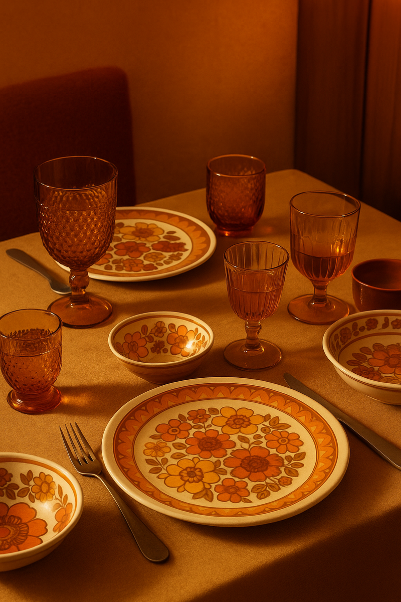 Retro Revival: 70s Glassware &amp; Patterned Plates Making a Comeback