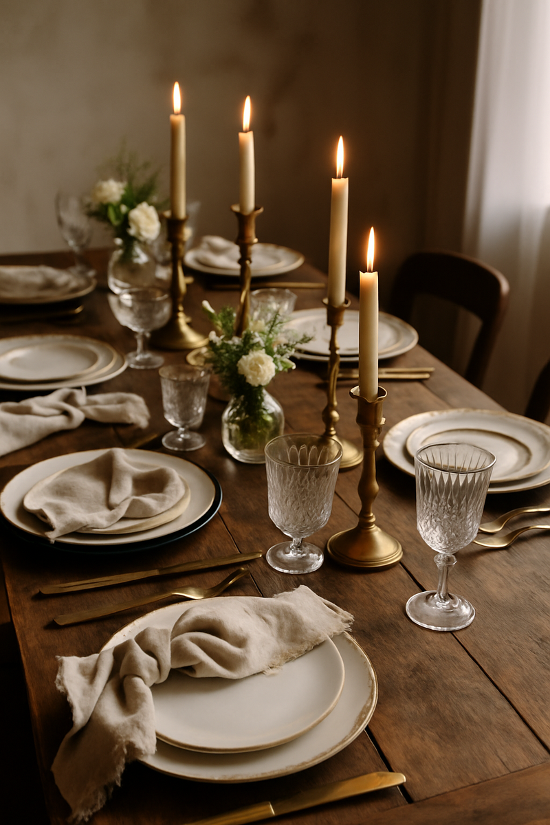 🍷 Neo‑Baroque Minimalism: The ‘Messy-Chic’ Table Setting Trend of 2025