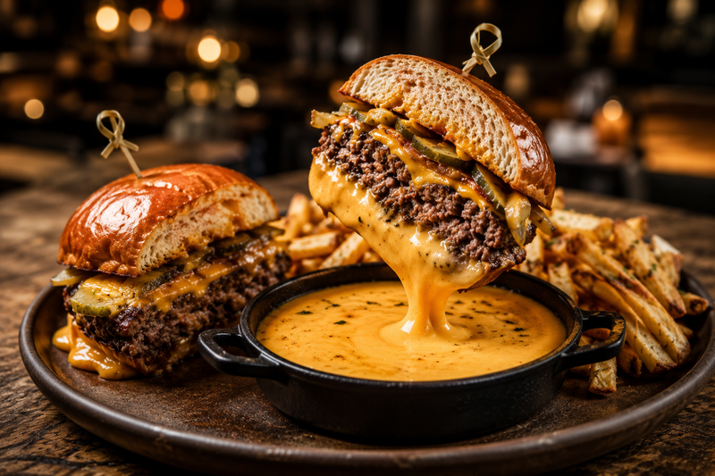 🧀 Why Cheese-Dipped Burgers Could Be the Next Big Restaurant Photo Trend