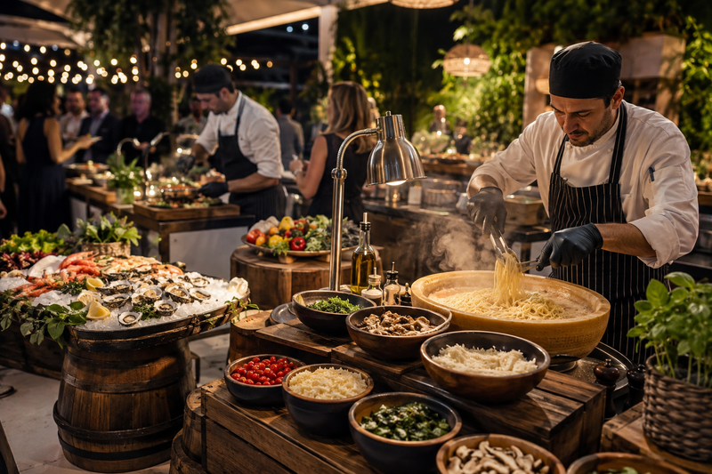 🍽️ Forget the Traditional Buffet: Why Interactive Food Stations Are Becoming the Main Event
