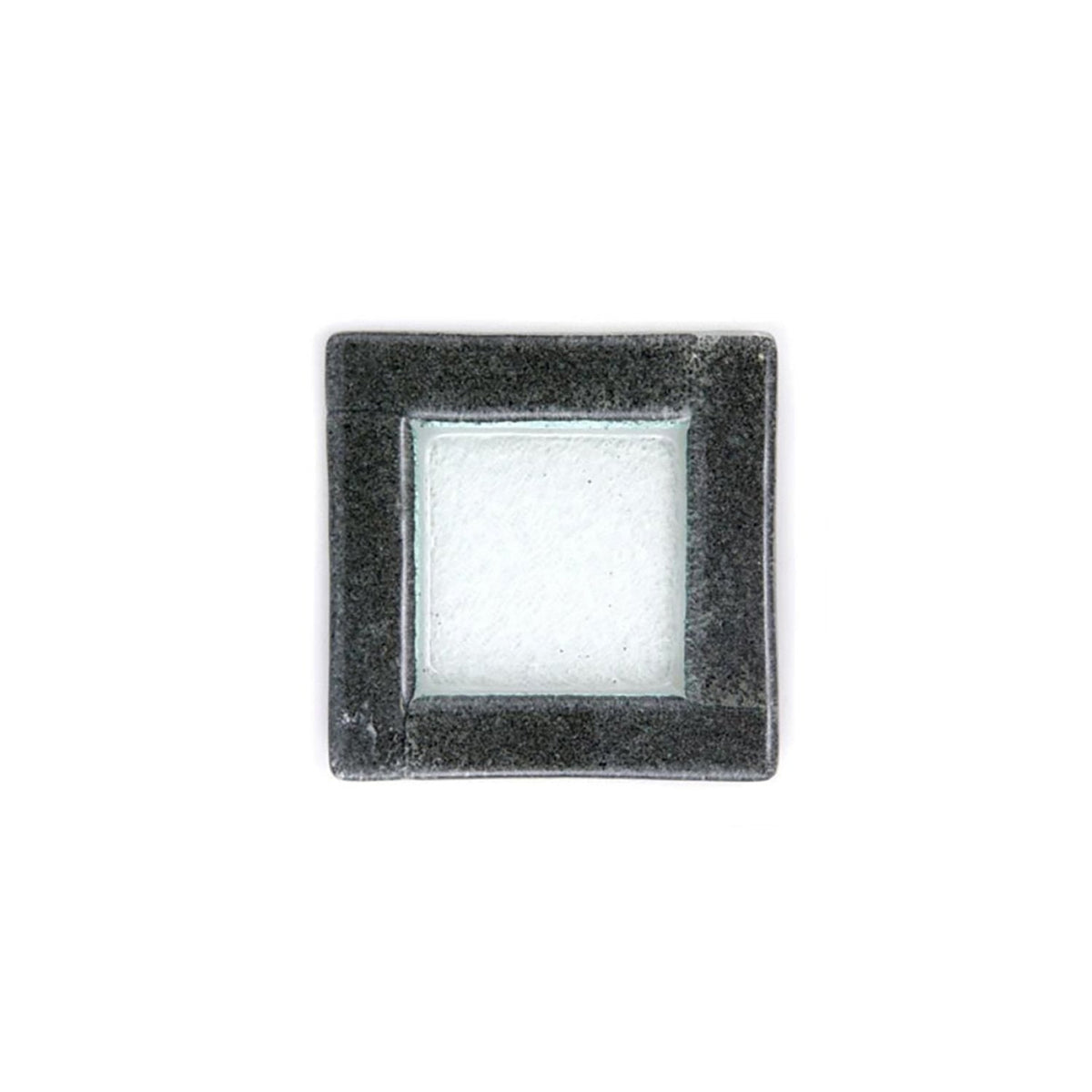 Turgla Fusion Glass 6" x 6" Square Black Glass Plate SKU: 02-032-15BLKCLR
