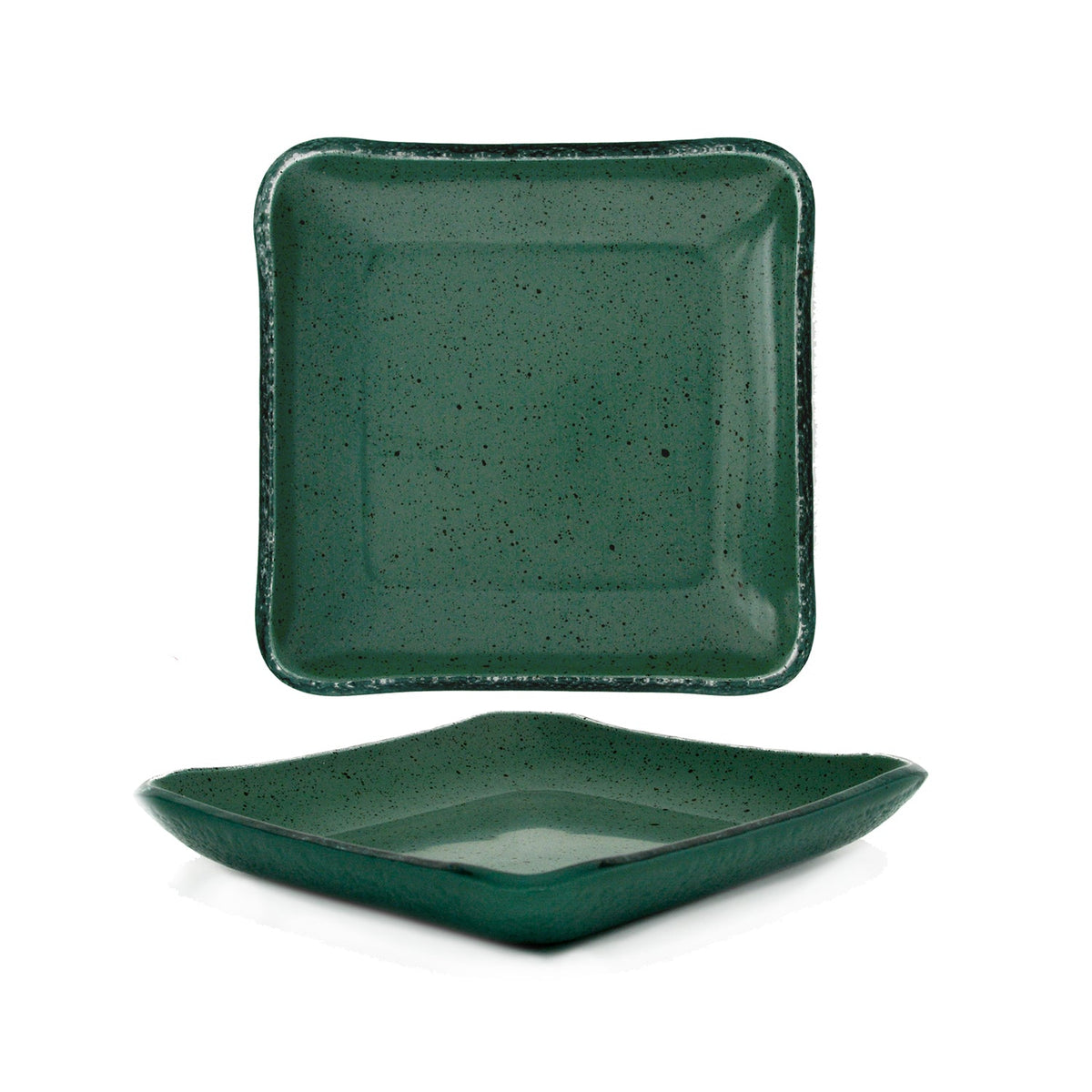 Turgla Fusion Glass 5.75" x 5.75" Square Agave Glass Plate SKU: 02-035-15AGVS