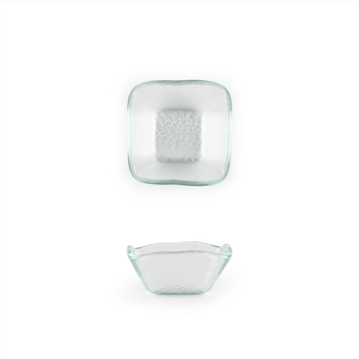 Turgla Fusion Glass 2.25" x 2.25" x h:1.5" 2 oz. Square Clear Glass Ra SKU: 02-047-06CLR