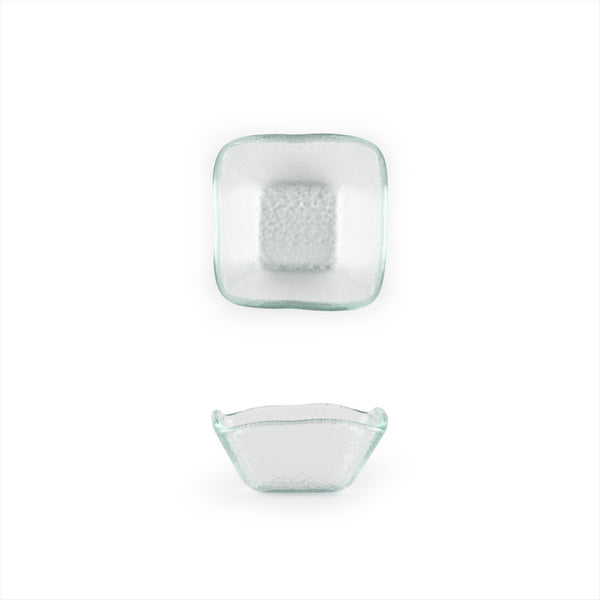 Turgla Fusion Glass 2.25" x 2.25" x h:1.5" 2 oz. Square Clear Glass Ra SKU: 02-047-06CLR