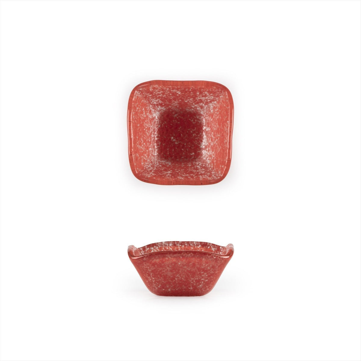 Turgla Fusion Glass 2.25" x 2.25" x h:1.5" 2 oz. Square Red Glass Rame SKU: 02-047-06RED