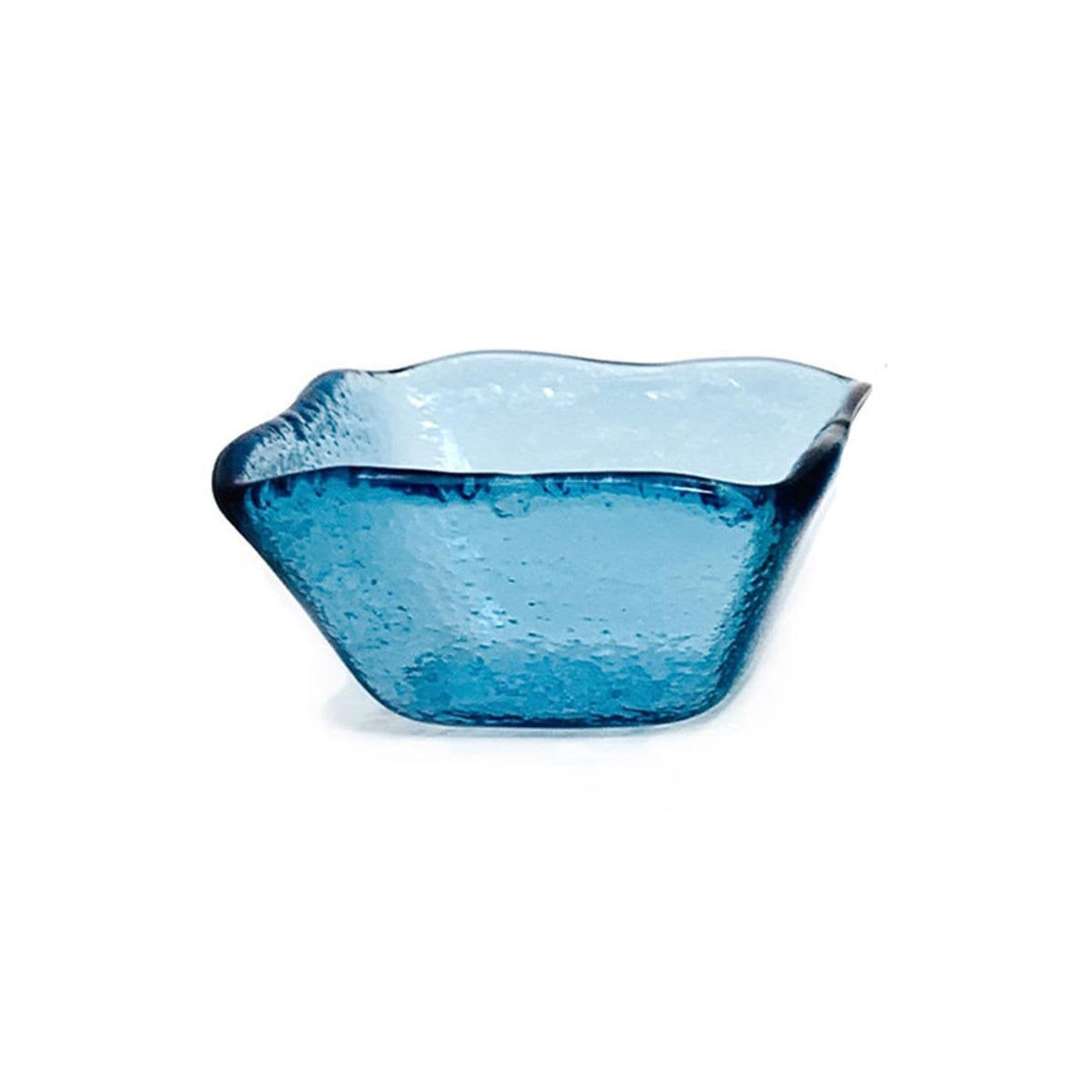 Turgla Fusion Glass 2.25" x 2.25" x h:1.5" 2 oz. Square Transparent Bl SKU: 02-047-06TBLU