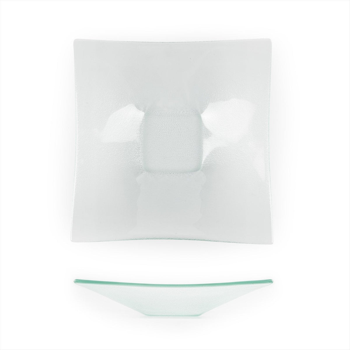 Turgla Fusion Glass 10.75" x 0.5" x h:1.5" 1 oz. Square Clear Glass De SKU: 02-329-27CLR