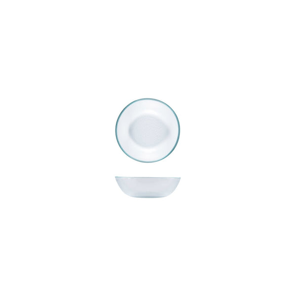 Turgla Fusion Glass dia.4.5" h:1.5" 5 oz. Round Clear Glass Bowl SKU: 04-019-12SCLR