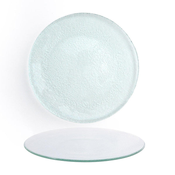 Turgla Fusion Glass dia.10.75" Round Clear Glass Plate SKU: 04-200-28CLR