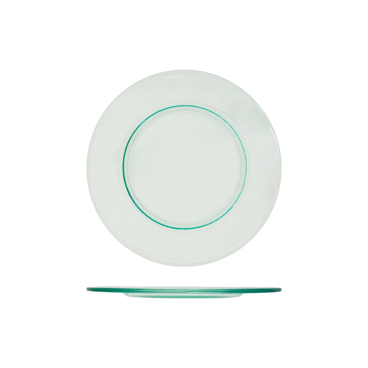 Turgla Fusion Glass dia.11.75" h:0.75" Round Clear Glass Platter SKU: 04-344-30CLR