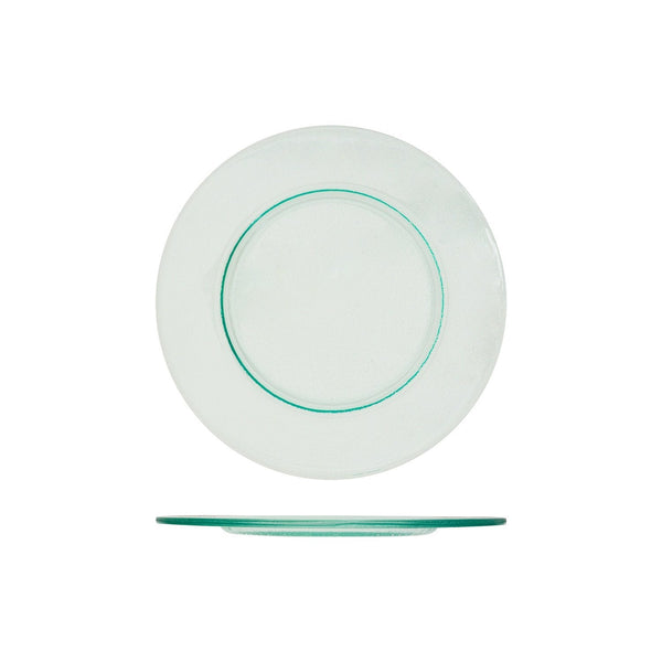 Turgla Fusion Glass dia.11.75" h:0.75" Round Clear Glass Platter SKU: 04-344-30CLR