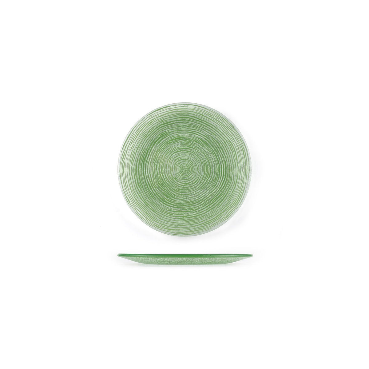 Turgla Fusion Glass dia.7.75" Round Green Glass Plate SKU: 04-396-20GRN