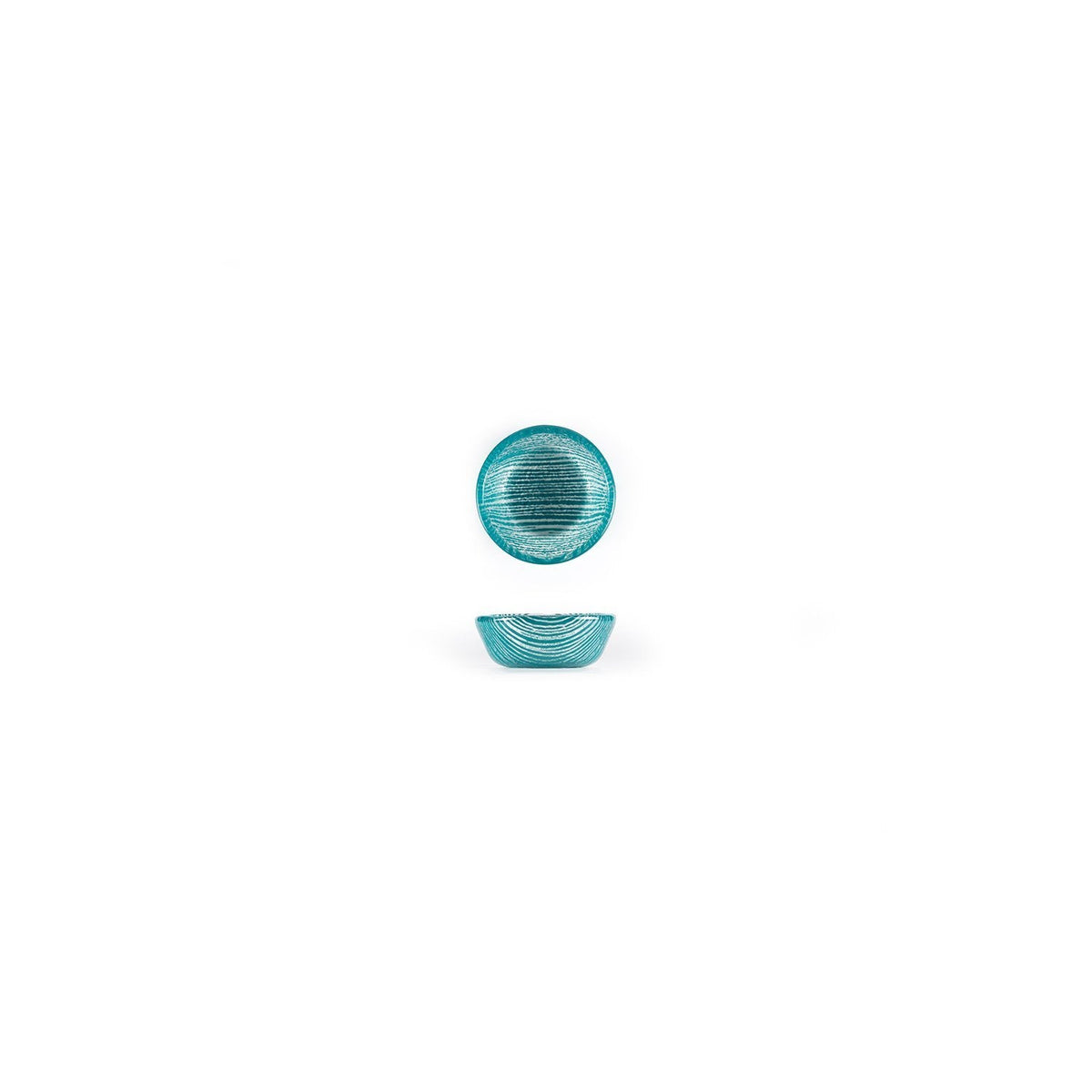 Turgla Fusion Glass dia.2.75" h:1.25" 4 oz. Round Blue Glass Ramekin SKU: 04-415-07TRQ