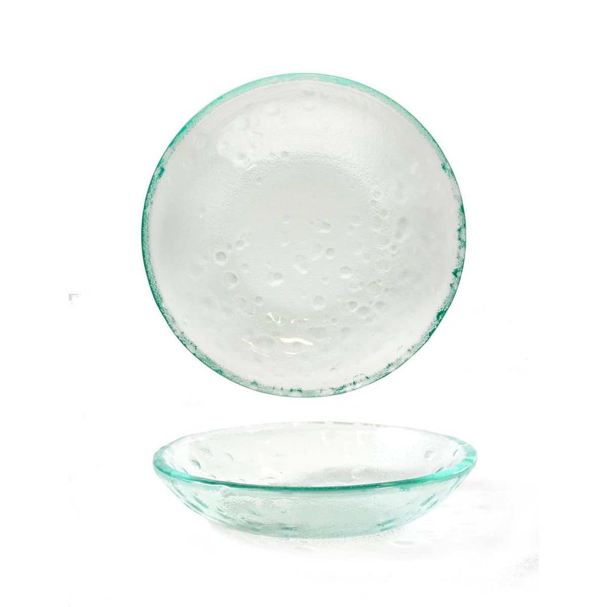Turgla Fusion Glass dia.10.25" h:1.5" 40 oz. Round Clear Glass Bowl SKU: 04-634-26CLR