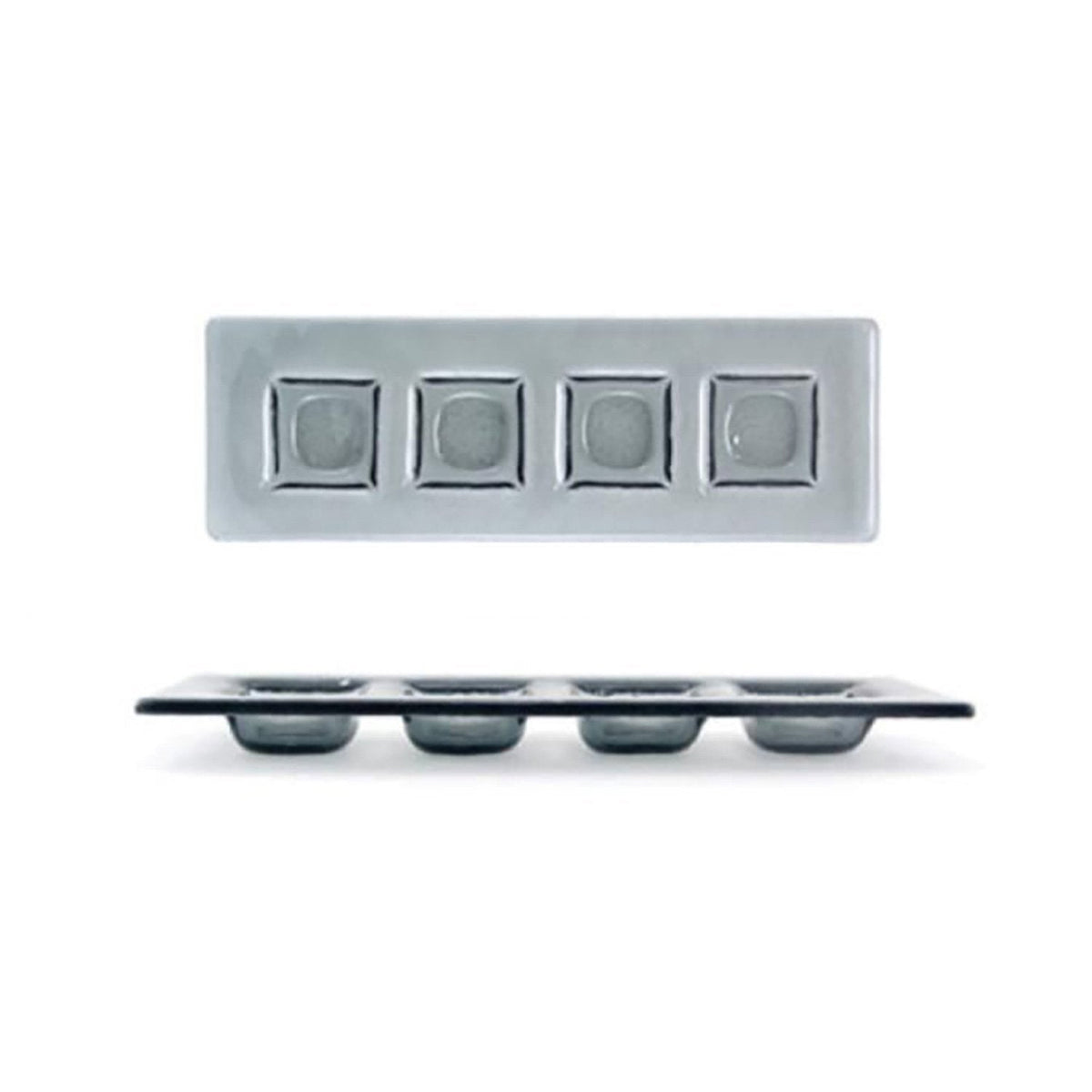 Turgla Fusion Glass 11.75" x 4" Rectangular Charcoal Glass Sectional P SKU: 06-001-30CHR