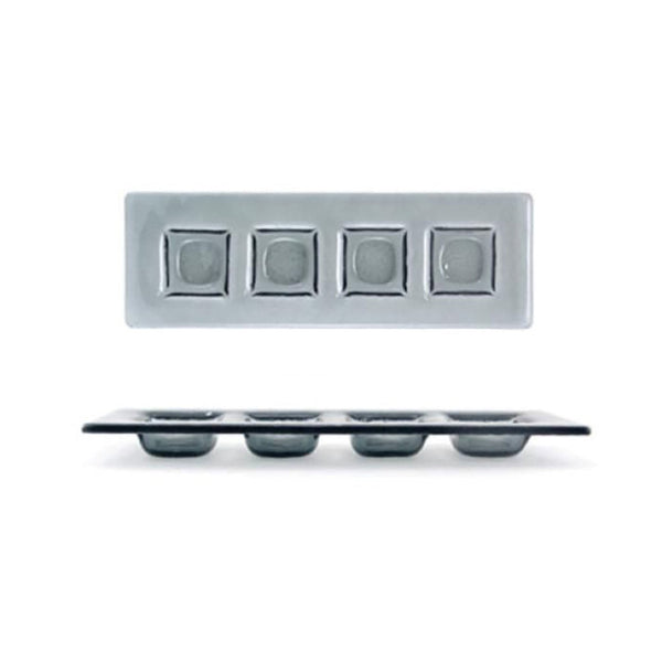 Turgla Fusion Glass 11.75" x 4" Rectangular Charcoal Glass Sectional P SKU: 06-001-30CHR