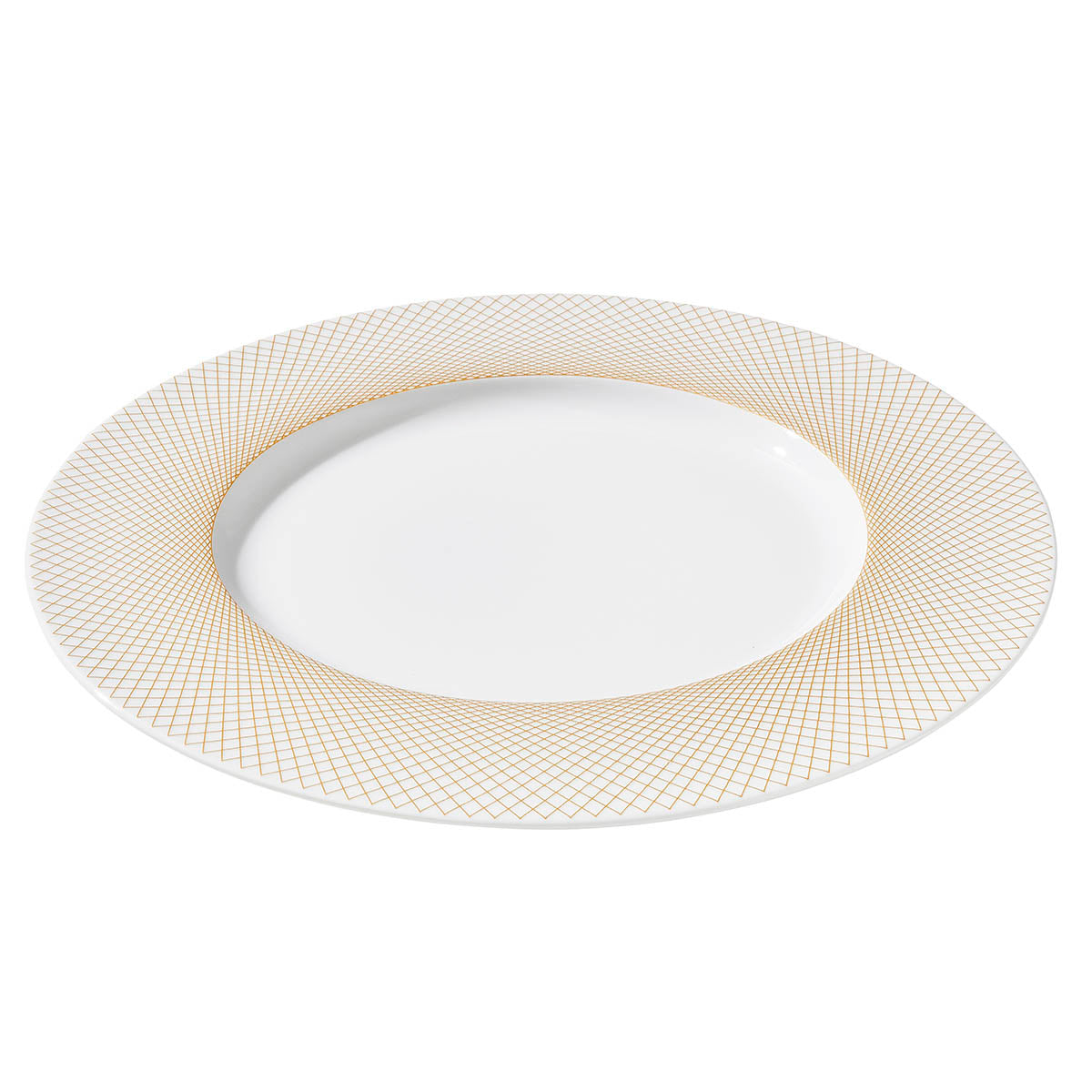Degrenne Collection Graphique Classique Gold round presentation plate: 12.80 inches
