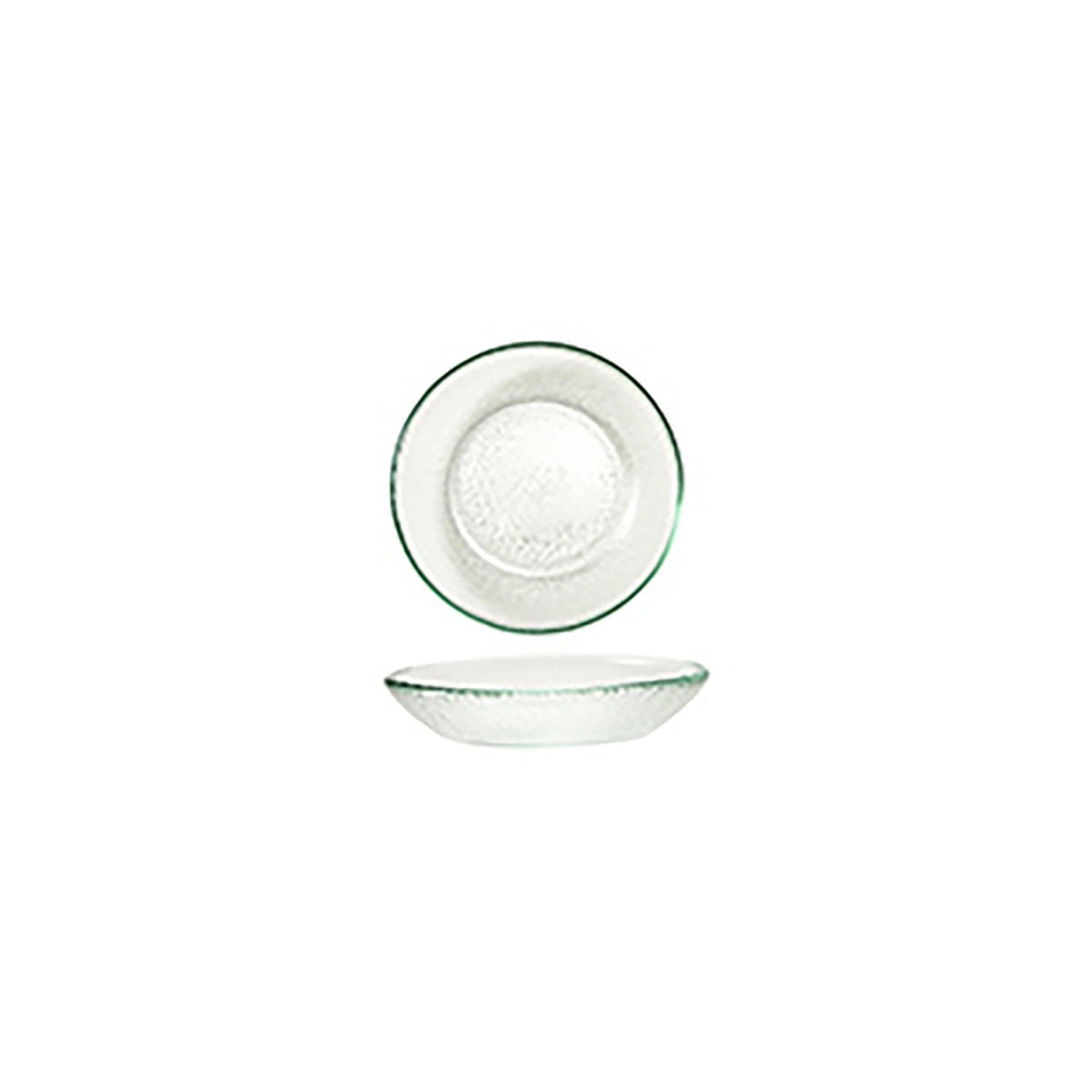 Turgla Fusion Glass dia.5.5" h:1.25" 8 oz. Round Clear Glass Bowl SKU: 10-027-14CLR