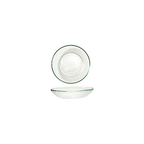 Turgla Fusion Glass dia.5.5" h:1.25" 8 oz. Round Clear Glass Bowl SKU: 10-027-14CLR