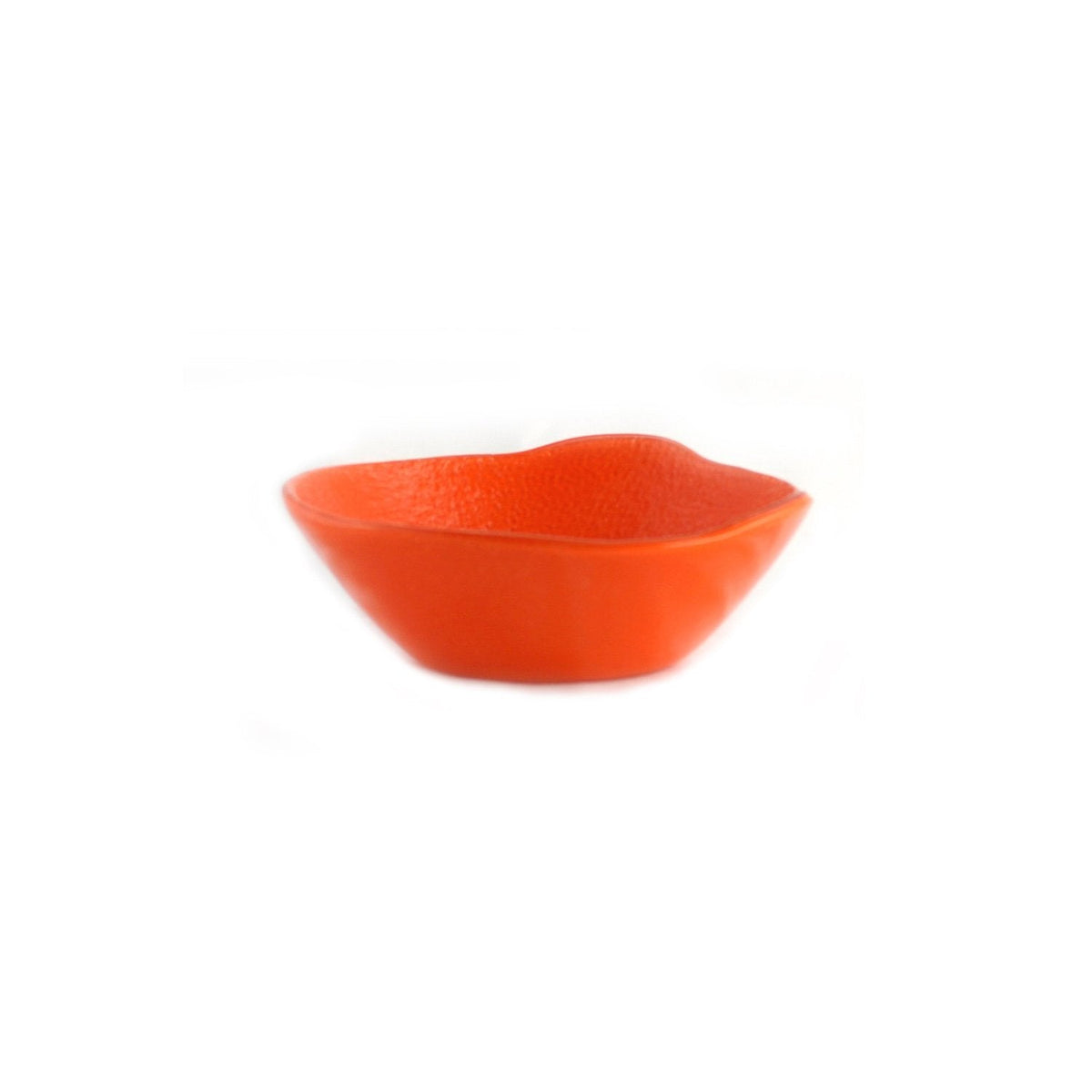 Turgla Fusion Glass dia.7.5" h:2.75" 20 oz. Round Orange Glass Bowl SKU: 10-027-20ORG