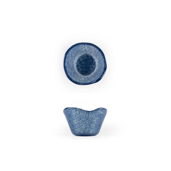 Turgla Fusion Glass dia.2.75" h:1.5" 2 oz. Round Blue Glass Ramekin SKU: 10-029-06CBL