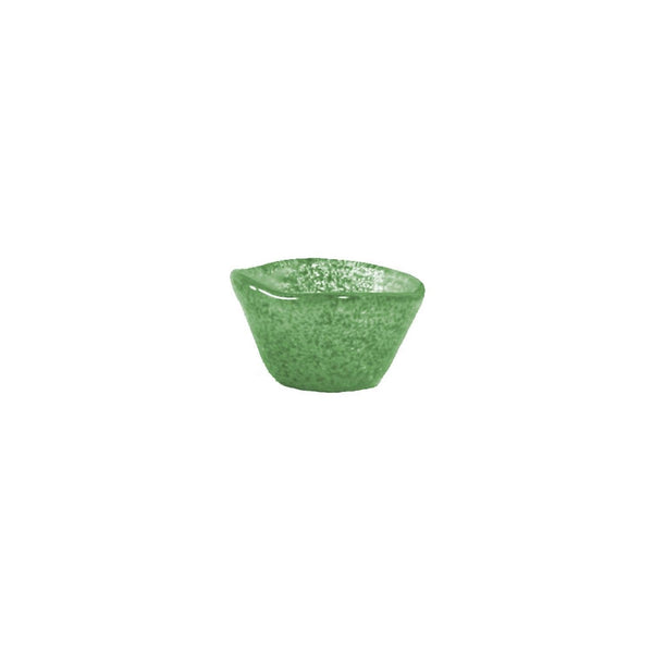 Turgla Fusion Glass dia.2.75" h:1.5" 2 oz. Round Green Glass Ramekin SKU: 10-029-06GRN