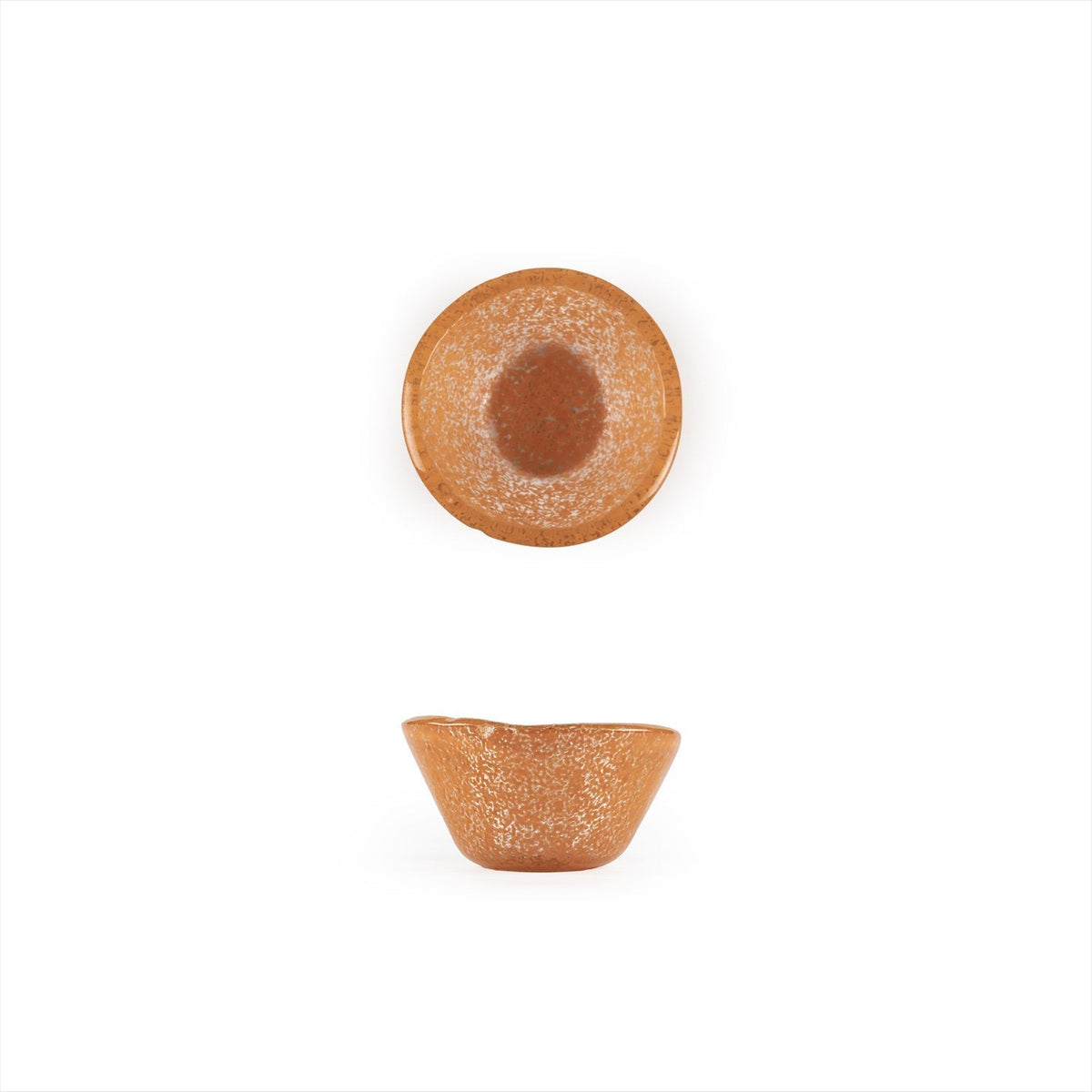 Turgla Fusion Glass dia.2.75" h:1.5" 2 oz. Round Orange Glass Ramekin SKU: 10-029-06ORG