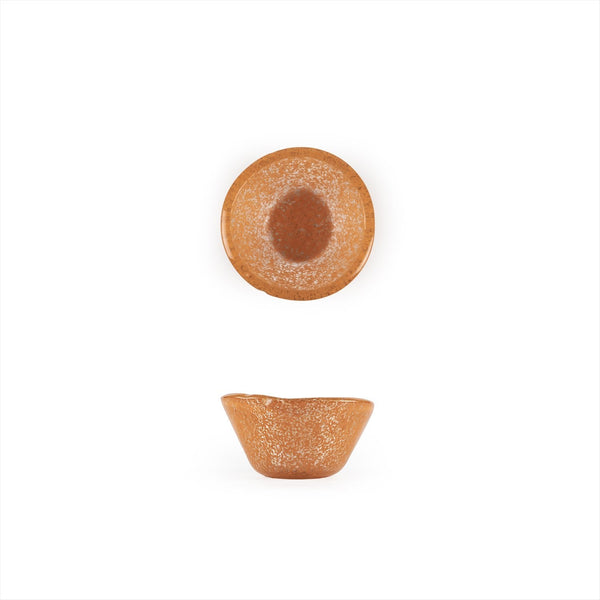 Turgla Fusion Glass dia.2.75" h:1.5" 2 oz. Round Orange Glass Ramekin SKU: 10-029-06ORG
