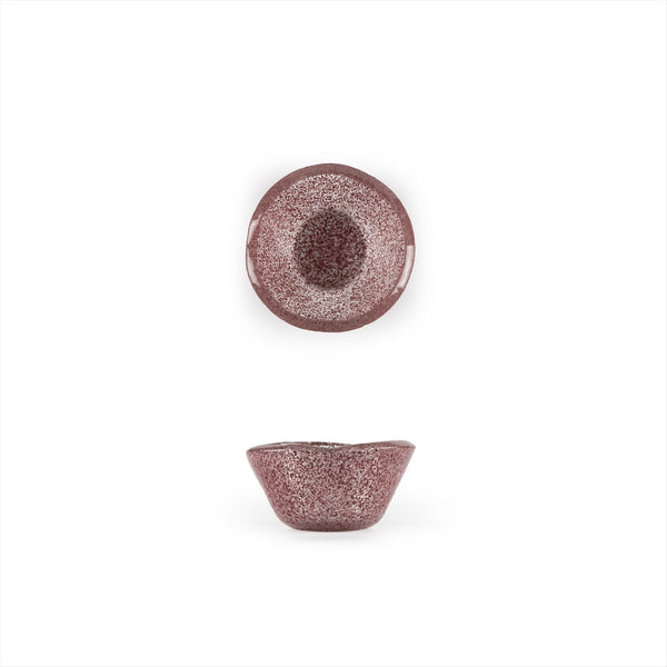 Turgla Fusion Glass dia.2.75" h:1.5" 2 oz. Round Pink Purple Glass Ram SKU: 10-029-06PPL