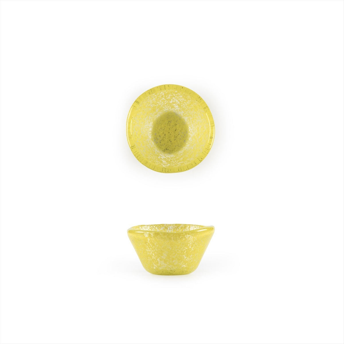 Turgla Fusion Glass dia.2.75" h:1.5" 2 oz. Round Yellow Glass Ramekin SKU: 10-029-06YLW