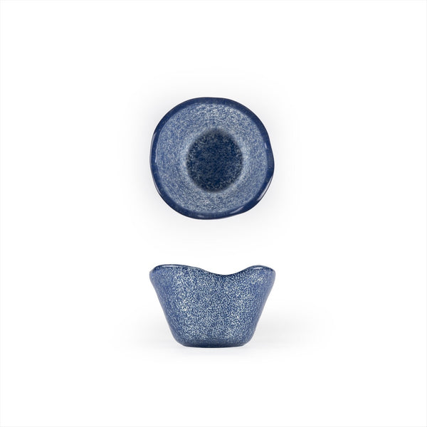 Turgla Fusion Glass dia.3.25" h:2" 4 oz. Round Blue Glass Ramekin SKU: 10-029-09CBL