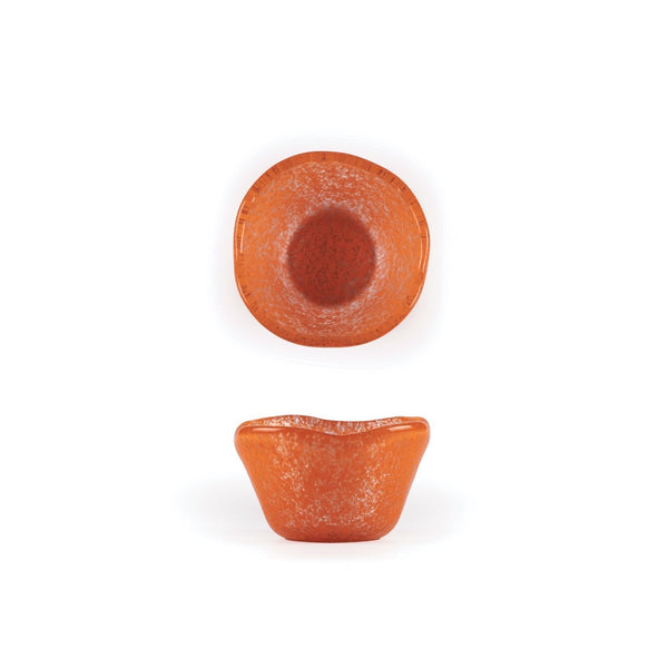 Turgla Fusion Glass dia.3.25" h:2" 4 oz. Round Orange Glass Ramekin SKU: 10-029-09ORG