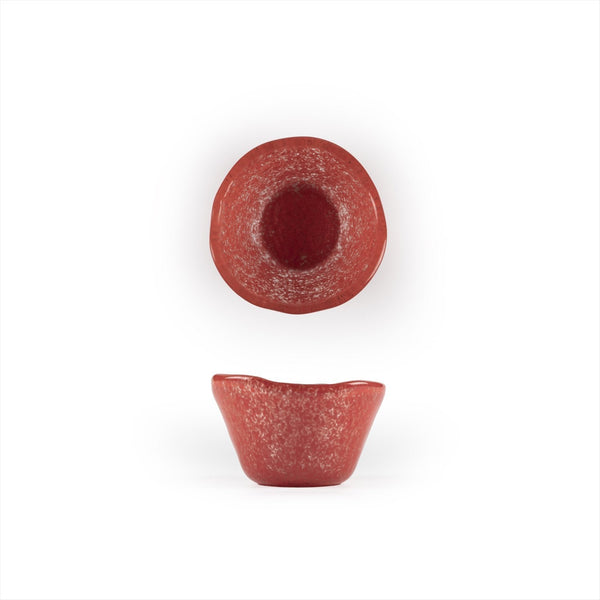 Turgla Fusion Glass dia.3.25" h:2" 4 oz. Round Red Glass Ramekin SKU: 10-029-09RED