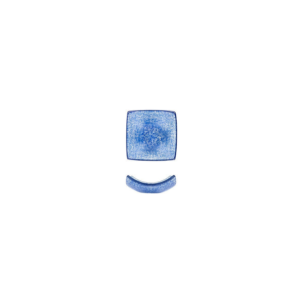 Turgla Fusion Glass 3.5" x 3.5" x h:1.25" 3 oz. Square Blue Glass Rame SKU: 10-031-09CBL