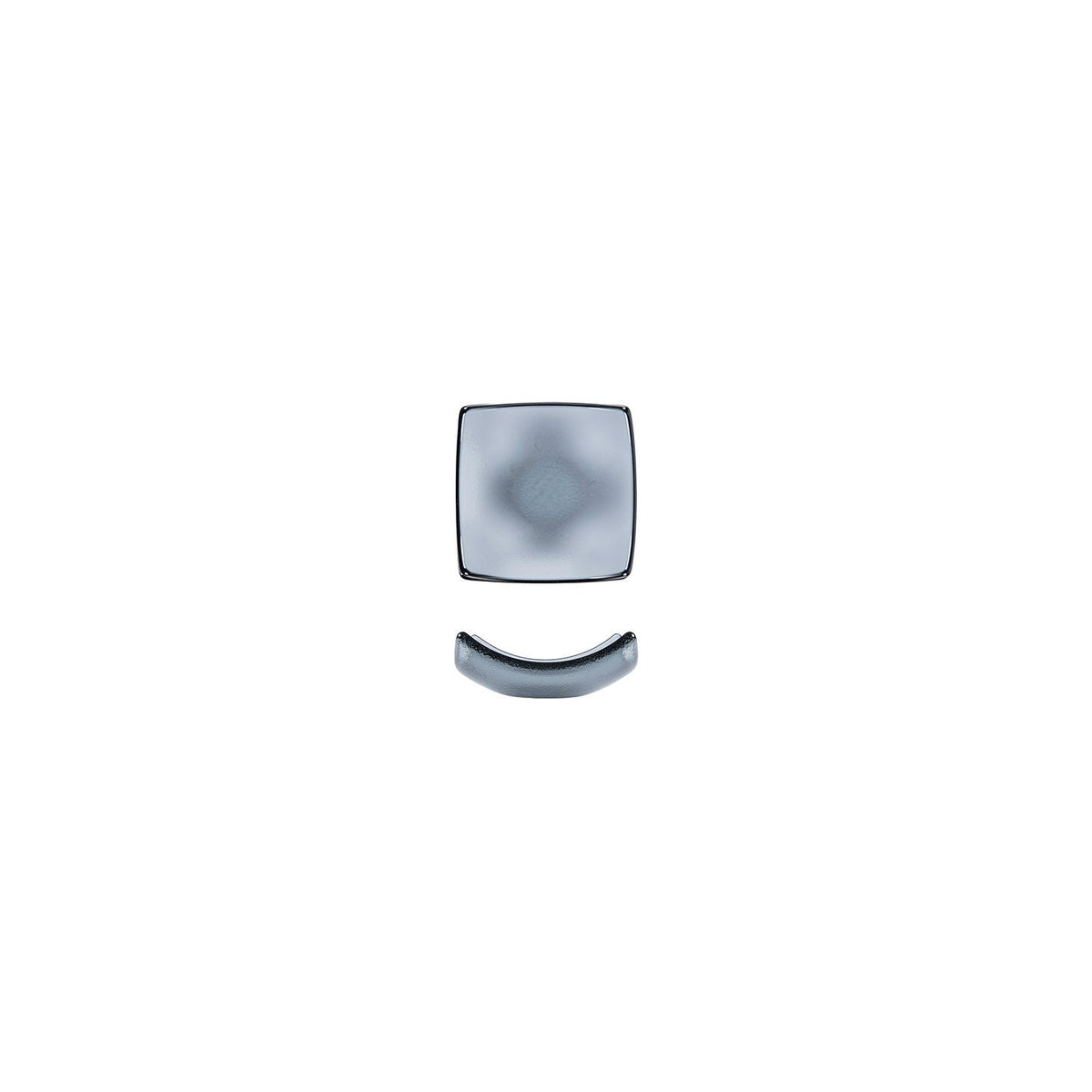 Turgla Fusion Glass 3.5" x 3.5" x h:1.25" 3 oz. Square Charcoal Glass SKU: 10-031-09CHR